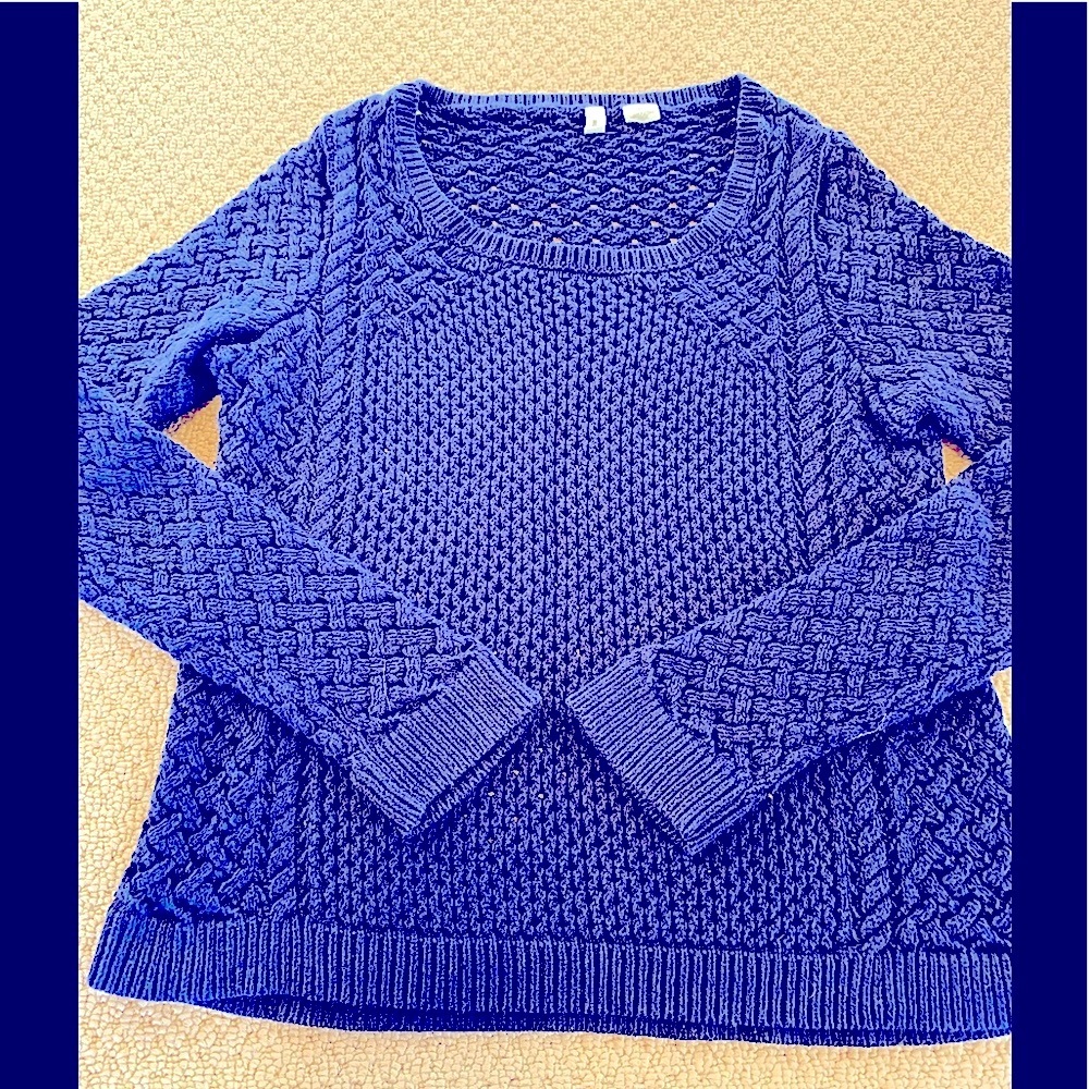Cable Knit Blue Sweater